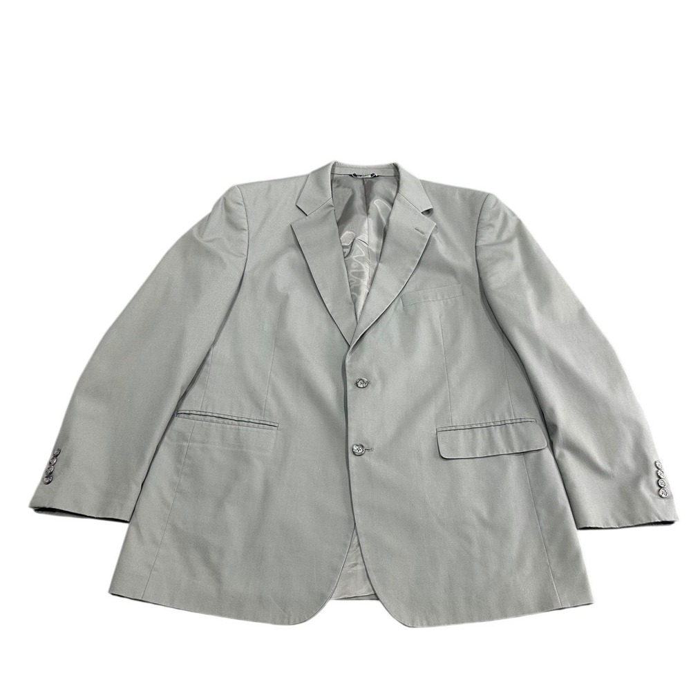 Brooks Brothers 346 Mens Gray Stretch Blazer Sport Coat 46R 2-Button Jacket